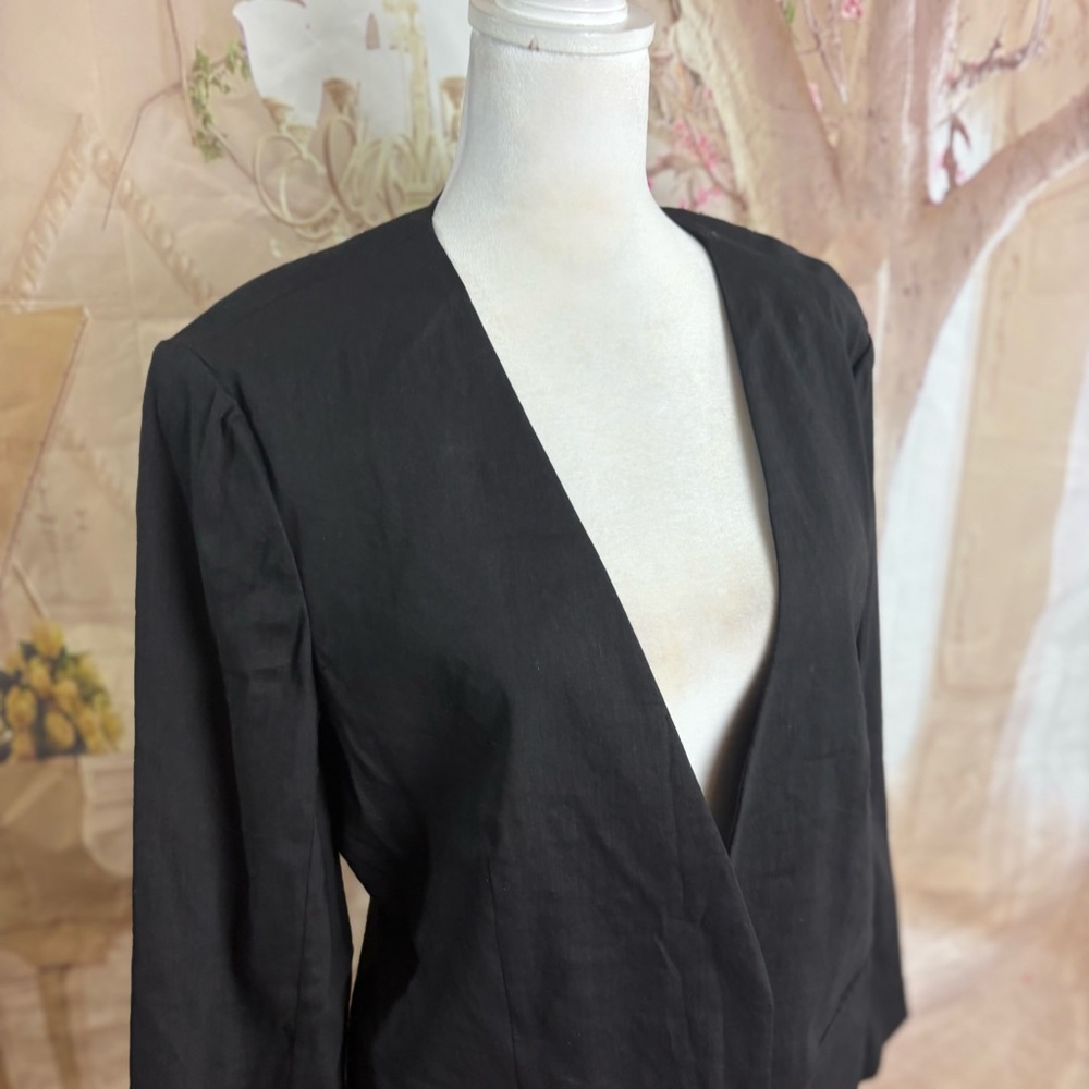 NEW Theory Women's linen Benefield Blazer Jacket - Picture 6 of 11
